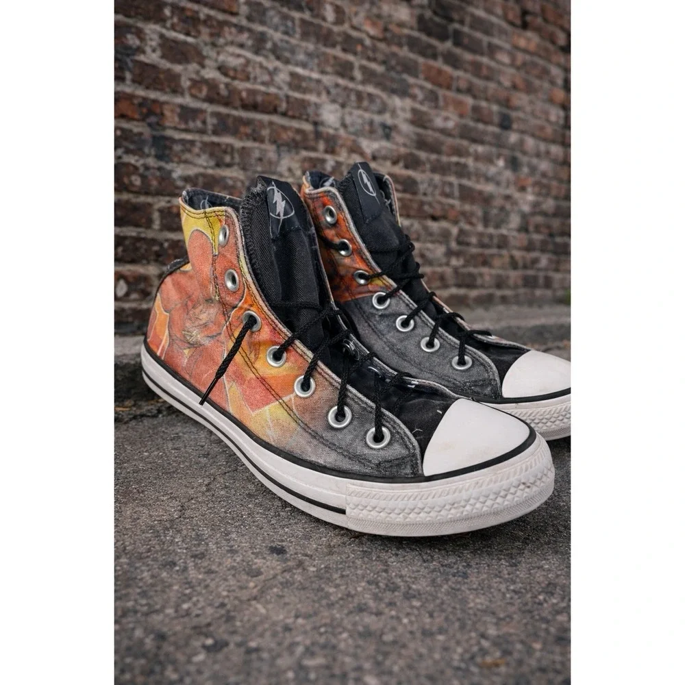 Converse DC Comics Flash High Top Sneakers Mens 6 Womens 8 Graphic - Picture 1 of 9